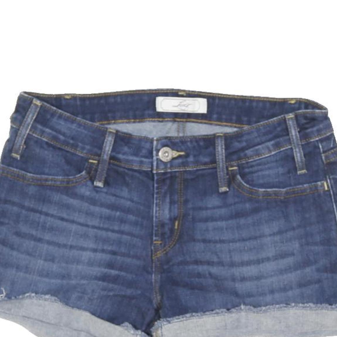 LEVI'S Womens Denim Blue Cotton Casual Shorts S W28 Rolled Hem