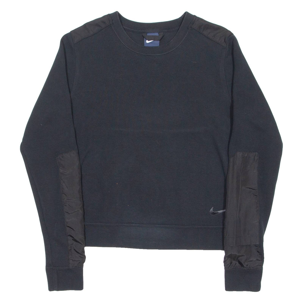 NIKE Womens Sweatshirt Black Crew Neck S