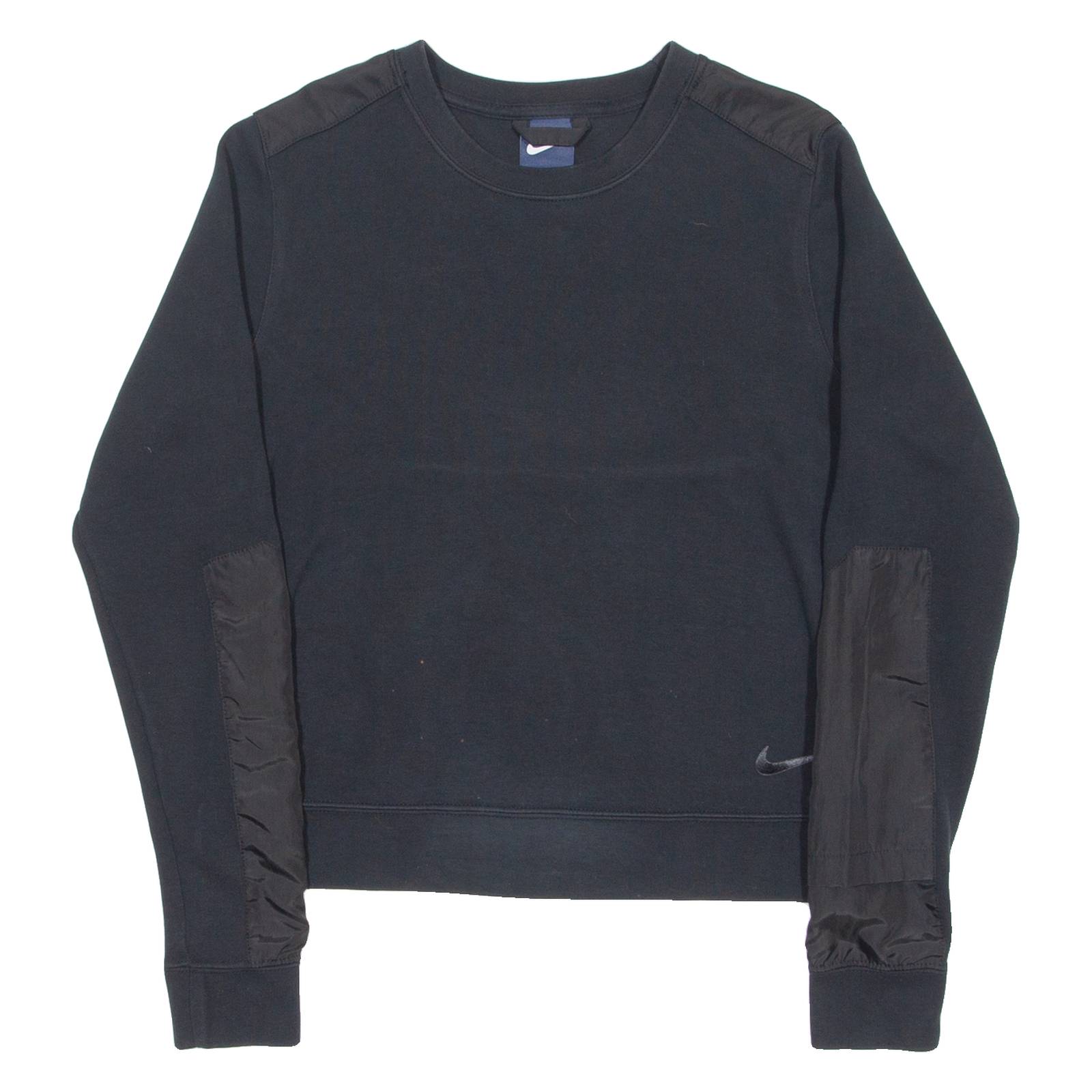 NIKE Womens Sweatshirt Black Crew Neck S