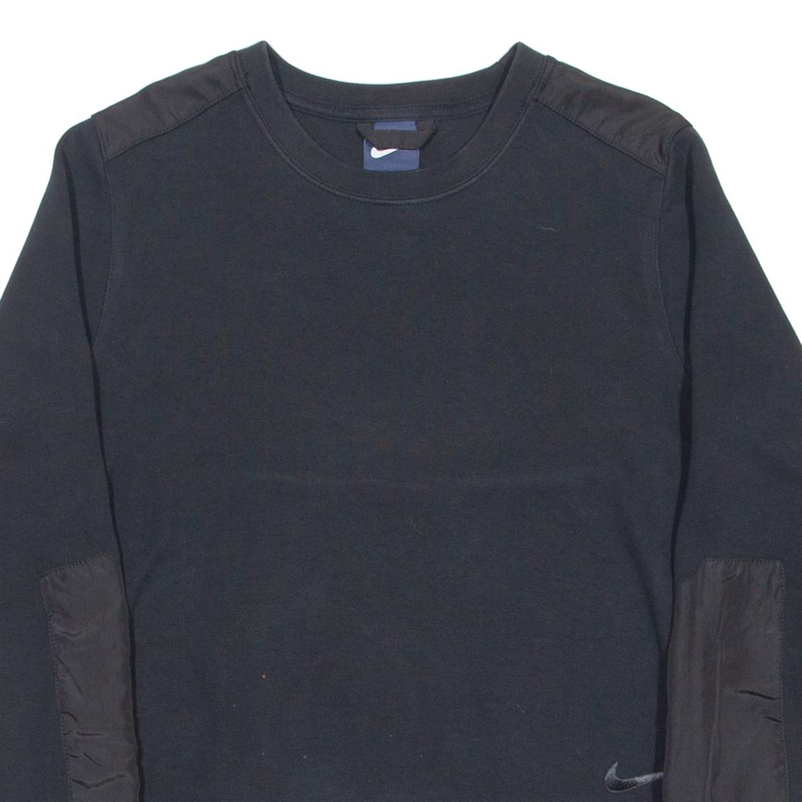 NIKE Womens Sweatshirt Black Crew Neck S