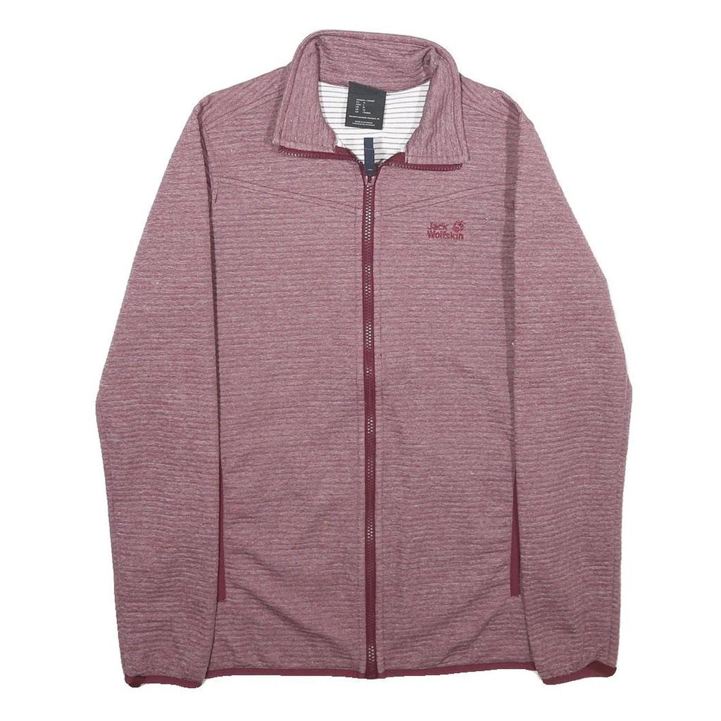 JACK WOLFSKIN Womens Purple Zip Jacket UK 12 Polyester Casual Outdoor Layer
