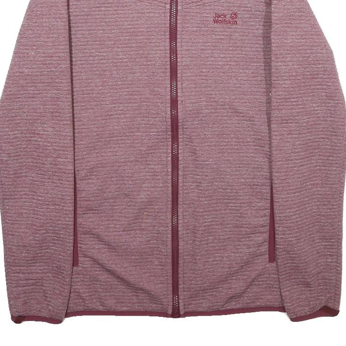 JACK WOLFSKIN Womens Purple Zip Jacket UK 12 Polyester Casual Outdoor Layer