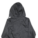 US BASIC Womens Black Outdoor Jacket M Nylon Plain Zip Hooded Lightweight