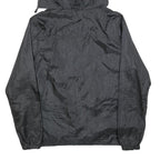 US BASIC Womens Black Outdoor Jacket M Nylon Plain Zip Hooded Lightweight