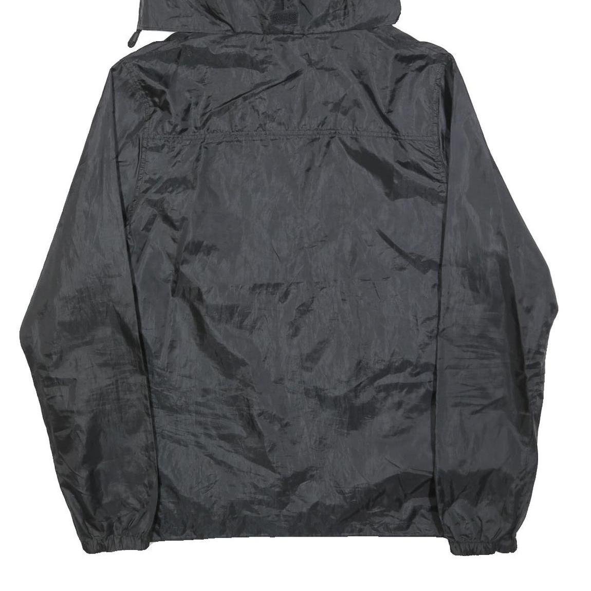 US BASIC Womens Black Outdoor Jacket M Nylon Plain Zip Hooded Lightweight