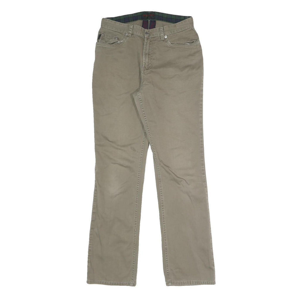 RALPH BY RALPH LAUREN Womens Cotton Blend Beige Slim Straight Trousers W28 L30