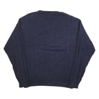 NAUTICA Mens Blue Patterned Cotton Jumper Crew Neck Basic Knit XL Classic