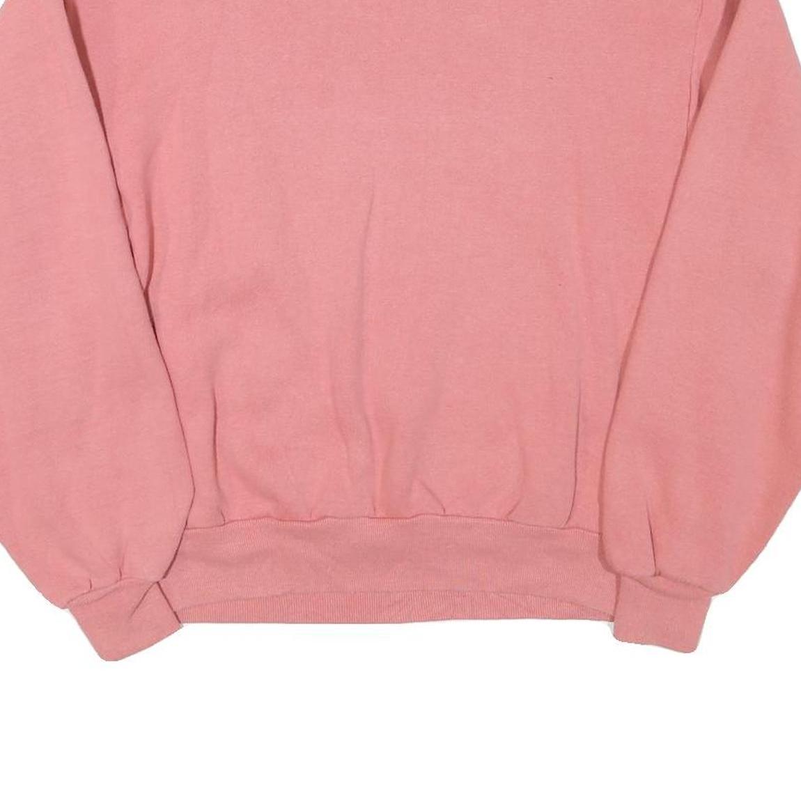 JERZEES Mens Pink Crew Neck S Cotton Blend Sweatshirt Casual Essential