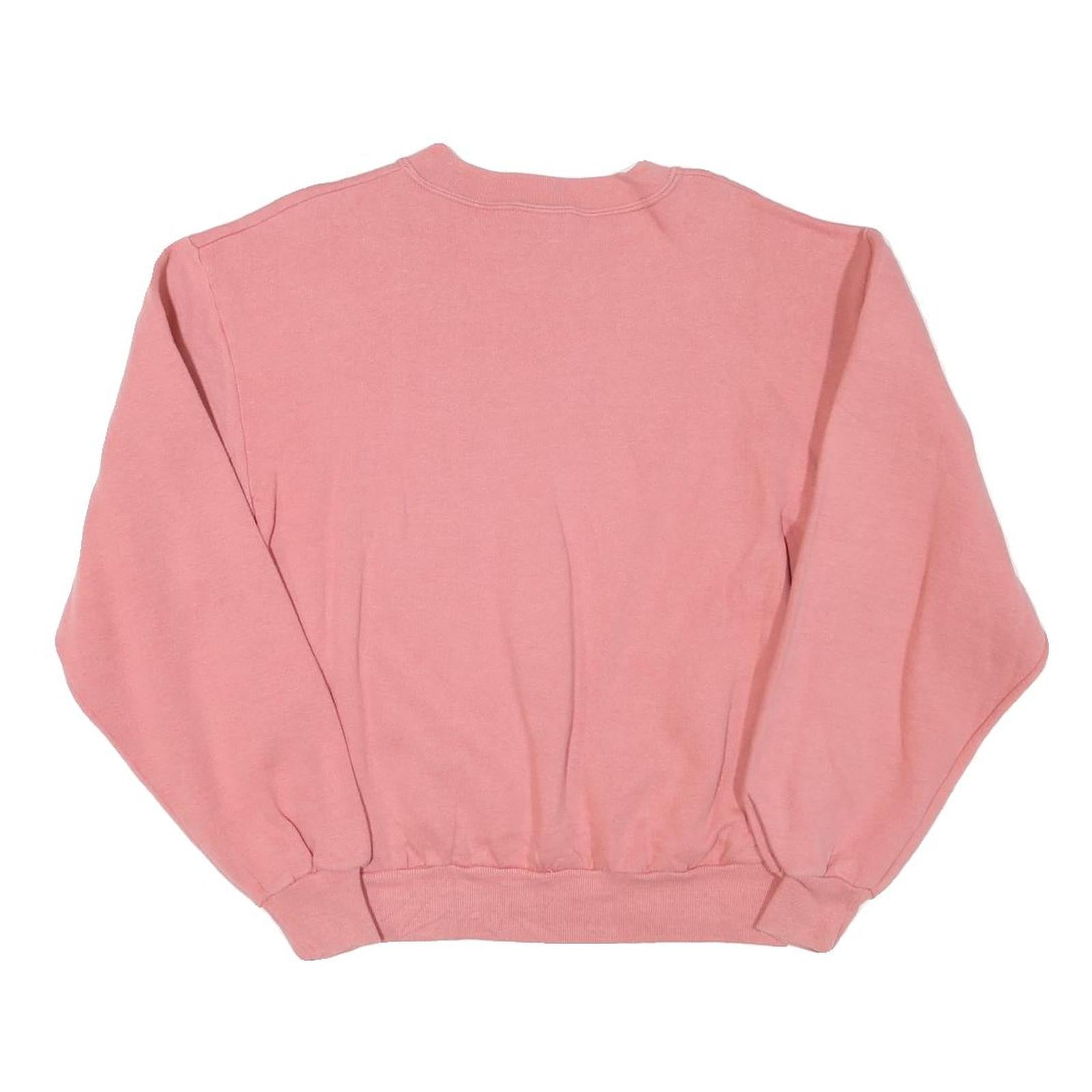 JERZEES Mens Pink Crew Neck S Cotton Blend Sweatshirt Casual Essential