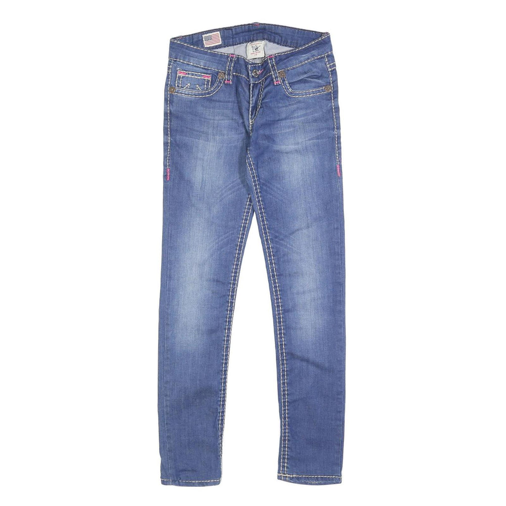 TRUE RELIGION Womens Jeans Blue Slim Skinny Denim Medium W28 L29 Fashion Cotton