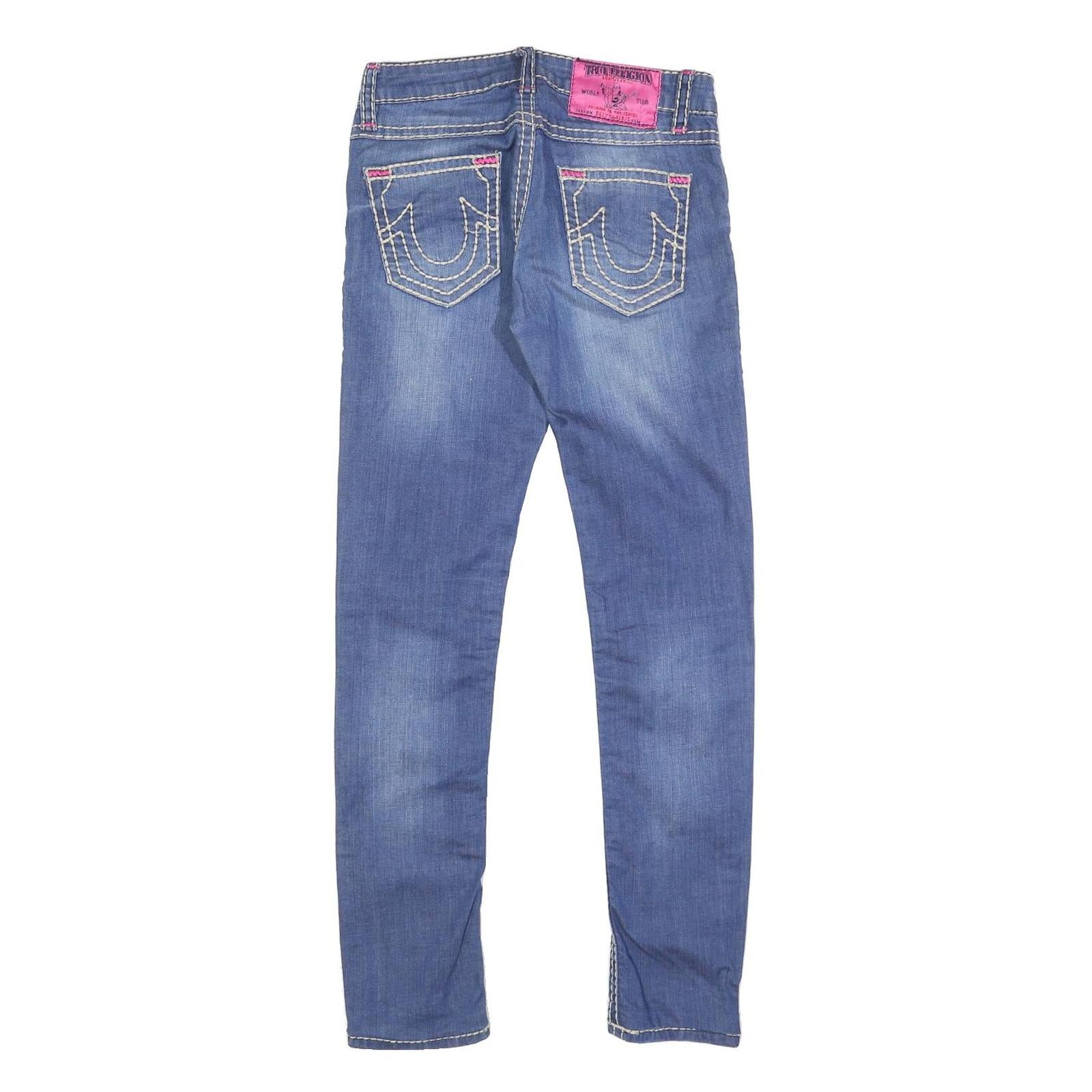 TRUE RELIGION Womens Jeans Blue Slim Skinny Denim Medium W28 L29 Fashion Cotton