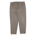 CARHARTT Mens Jeans Brown Relaxed Straight Denim W40 L32 Workwear Durable Zip
