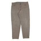 CARHARTT Mens Jeans Brown Relaxed Straight Denim W40 L32 Workwear Durable Zip