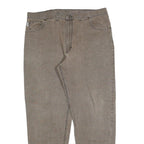 CARHARTT Mens Jeans Brown Relaxed Straight Denim W40 L32 Workwear Durable Zip