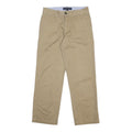 TOMMY HILFIGER Womens Cotton Beige Regular Fit Straight Trousers W26 L25 Classic