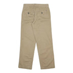 TOMMY HILFIGER Womens Cotton Beige Regular Fit Straight Trousers W26 L25 Classic