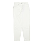 MUSTANG Womens White Regular Fit Straight Denim Jeans W26 L28 Zip Cotton Blend