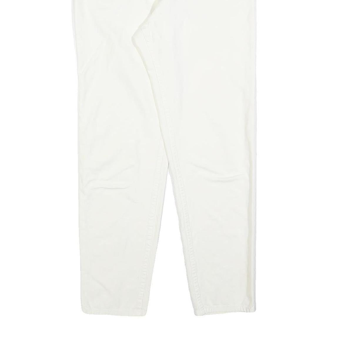 MUSTANG Womens White Regular Fit Straight Denim Jeans W26 L28 Zip Cotton Blend