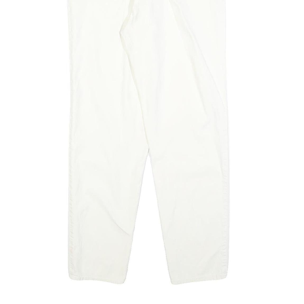 MUSTANG Womens White Regular Fit Straight Denim Jeans W26 L28 Zip Cotton Blend