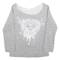 MLB Womens Grey Philadelphia Phillies Crew Neck M Cotton Blend Sweatshirt