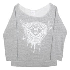 MLB Womens Grey Philadelphia Phillies Crew Neck M Cotton Blend Sweatshirt