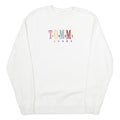 TOMMY HILFIGER Mens White Crew Neck M Sweatshirt Cotton Pullover Casual