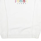 TOMMY HILFIGER Mens White Crew Neck M Sweatshirt Cotton Pullover Casual