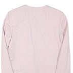 Womens Pale Pink Linen Blend Button Jacket UK 10 Plain Classic Long Sleeve