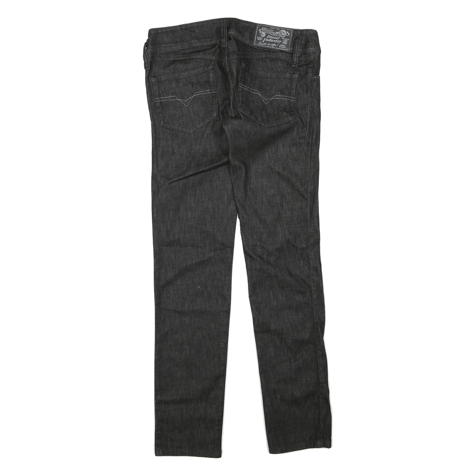 DIESEL Womens Regular Fit Black Denim Jeans Cotton Blend W28 L32 Stylish Zip
