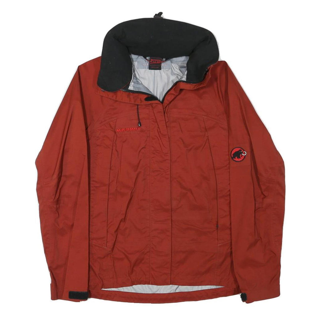 MAMMUT Womens Red Jacket S Polyester Blend Outdoor Zip Casual Lightweight
