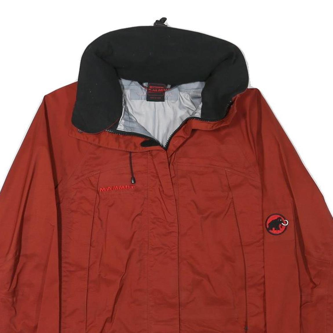 MAMMUT Womens Red Jacket S Polyester Blend Outdoor Zip Casual Lightweight