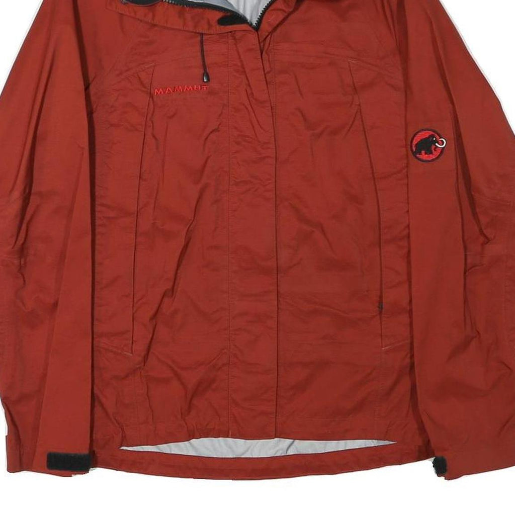 MAMMUT Womens Red Jacket S Polyester Blend Outdoor Zip Casual Lightweight