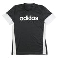ADIDAS Mens Black & White Logo Graphic T-Shirt M Short Sleeve Crew Neck Athletic