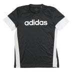 ADIDAS Mens Black & White Logo Graphic T-Shirt M Short Sleeve Crew Neck Athletic