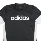 ADIDAS Mens Black & White Logo Graphic T-Shirt M Short Sleeve Crew Neck Athletic