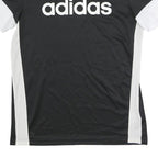 ADIDAS Mens Black & White Logo Graphic T-Shirt M Short Sleeve Crew Neck Athletic
