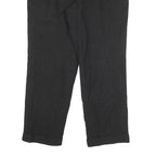 Mens Wool Black Regular Fit Straight Trousers W32 L27 Classic Formal Zip