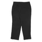 Mens Wool Black Regular Fit Straight Trousers W32 L27 Classic Formal Zip