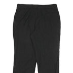 Mens Wool Black Regular Fit Straight Trousers W32 L27 Classic Formal Zip