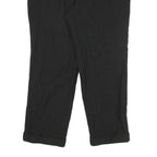 Mens Wool Black Regular Fit Straight Trousers W32 L27 Classic Formal Zip