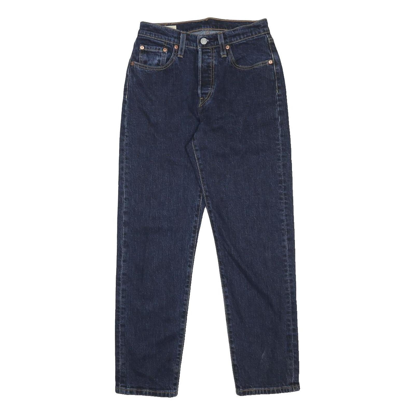 LEVI'S 501 Womens Jeans Blue Regular Straight Denim Medium W25 L28 Classic Fit