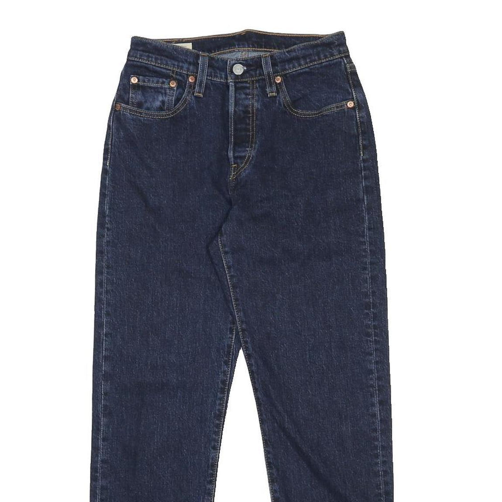 LEVI'S 501 Womens Jeans Blue Regular Straight Denim Medium W25 L28 Classic Fit