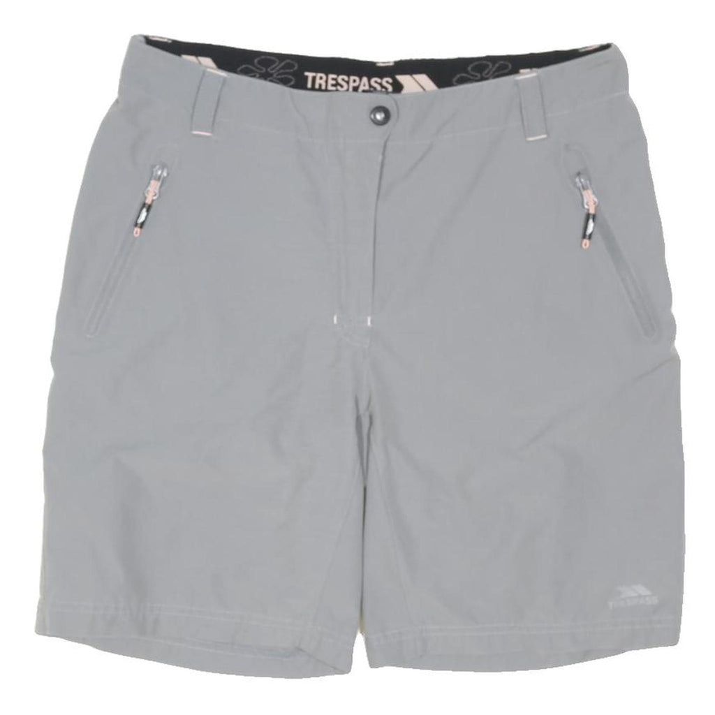 TRESSPASS Womens Shorts Grey Casual UK 12 W31 Lightweight Outdoor