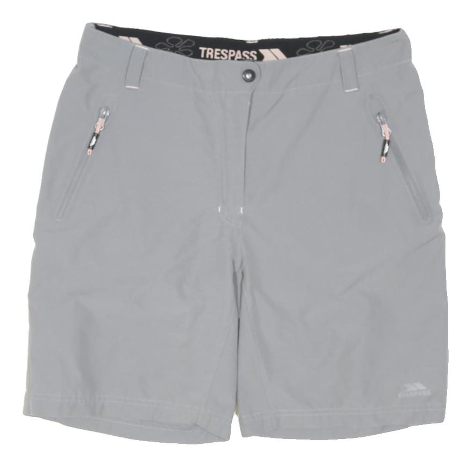 TRESSPASS Womens Shorts Grey Casual UK 12 W31 Lightweight Outdoor
