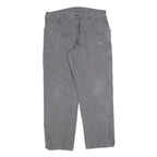 DICKIES Mens Cotton Blend Relaxed Grey W38 L32 Workwear Trousers Zip Closure