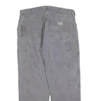 DICKIES Mens Cotton Blend Relaxed Grey W38 L32 Workwear Trousers Zip Closure