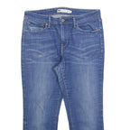LEVI'S Womens Slim Blue Denim Raw Edge Jeans W32 L24 Classic Cotton Blend