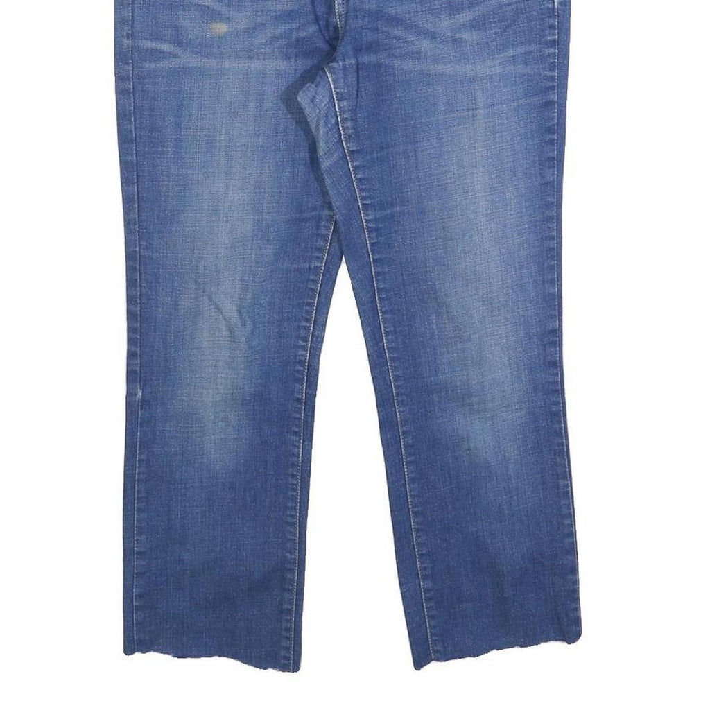 LEVI'S Womens Slim Blue Denim Raw Edge Jeans W32 L24 Classic Cotton Blend