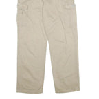 WRANGLER Mens Cotton Beige Regular Cargo Trousers W34 L34 Casual Zip Pocket