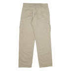 WRANGLER Mens Cotton Beige Regular Cargo Trousers W34 L34 Casual Zip Pocket